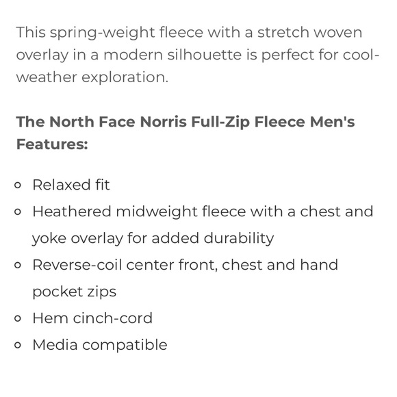 NWT The North Face Norris Zip Fleece - Picture 12 of 13